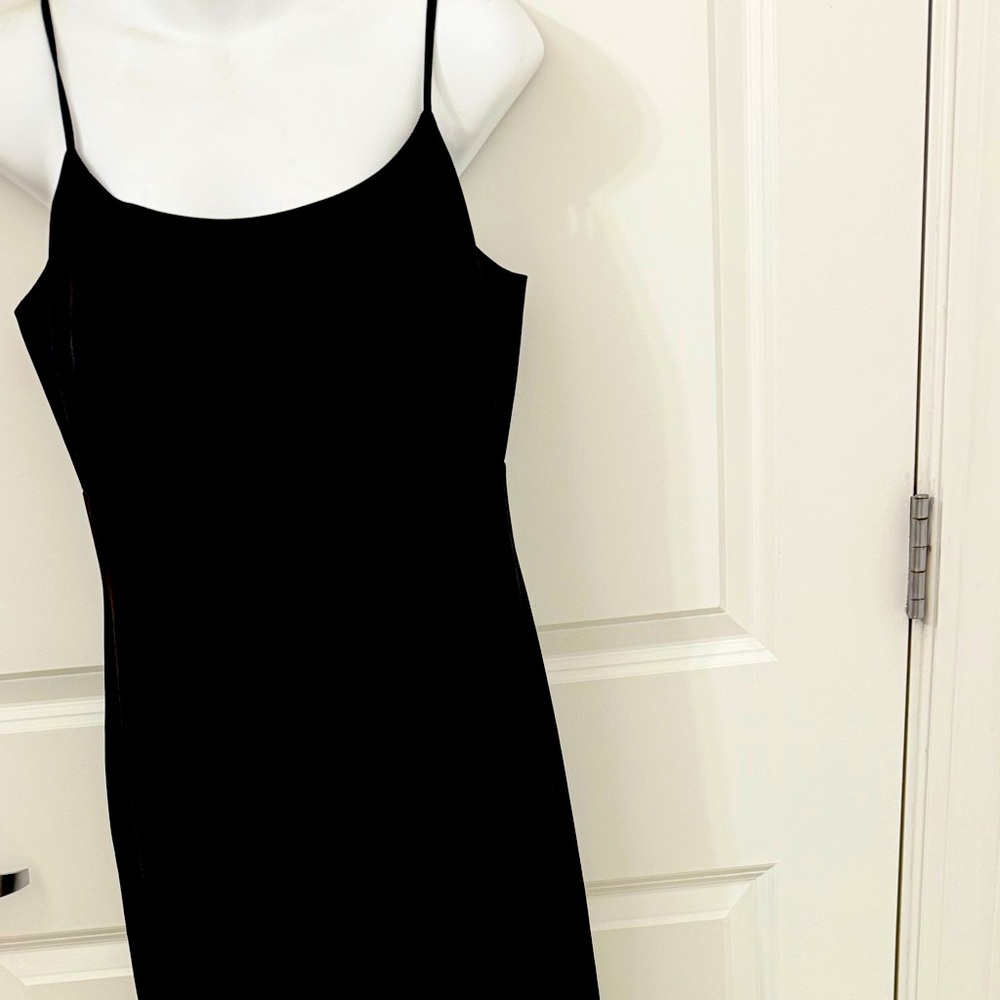 Wayf Black Trumpet Maxi Dress